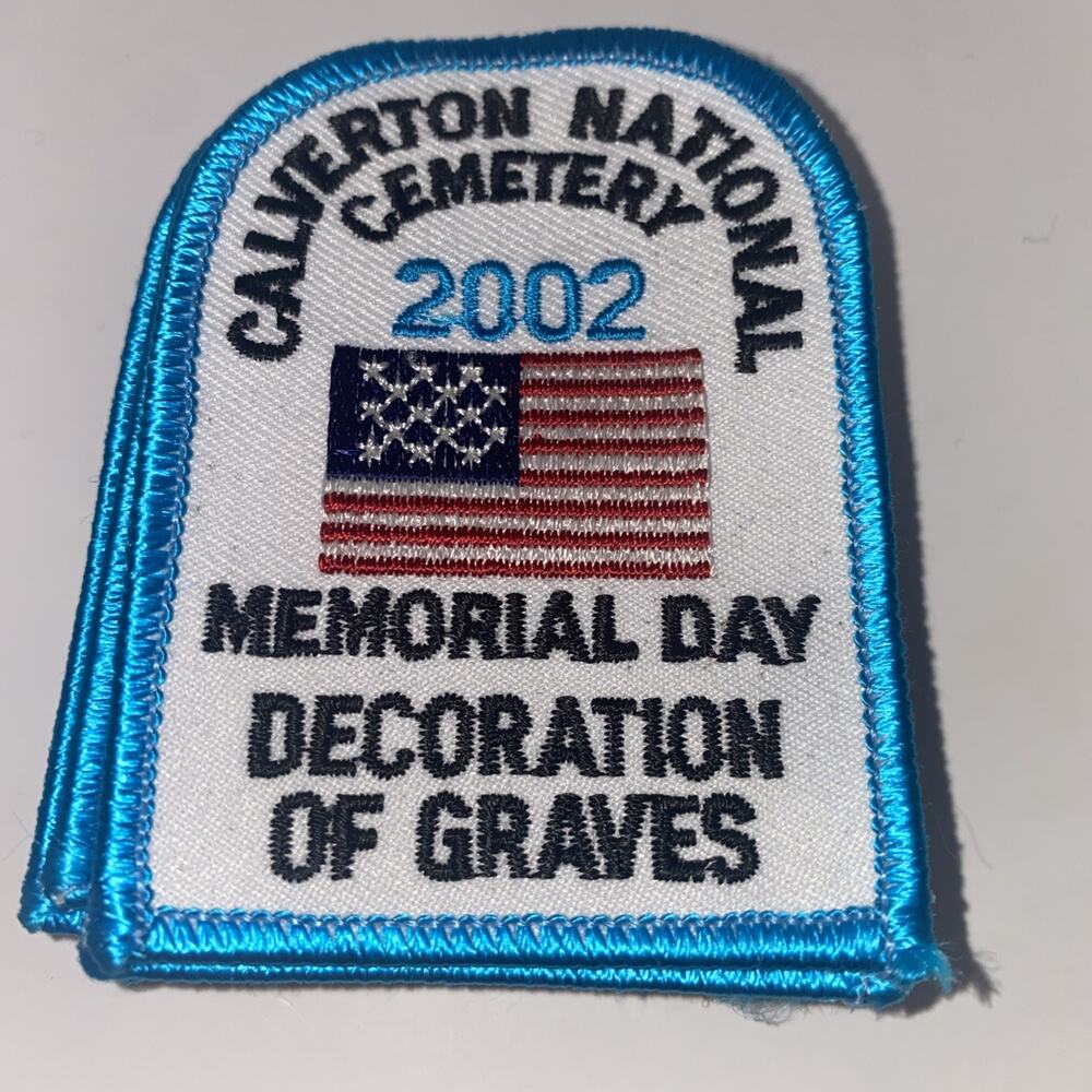 BSA Calverton National Cemetery Memorial Day Decoration Of Graves 2002 Patch New
